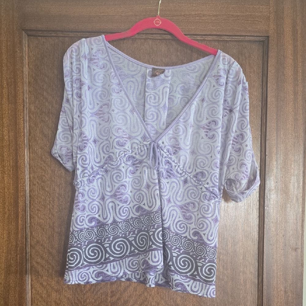 Elegant Purple Swirl Women's Blouse